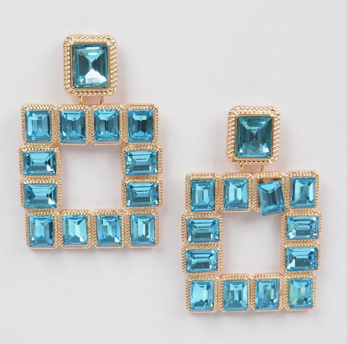 Rhinestone Square Earring