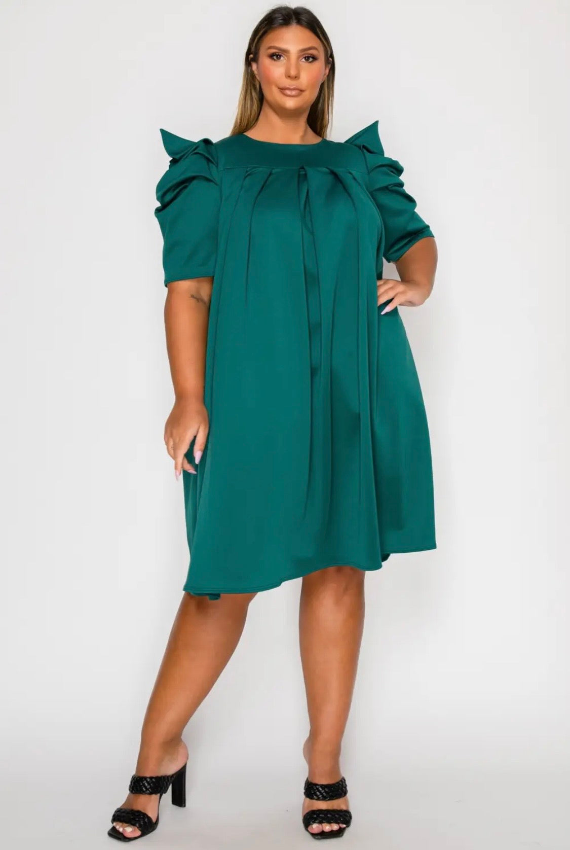 Pleated Swing Dress