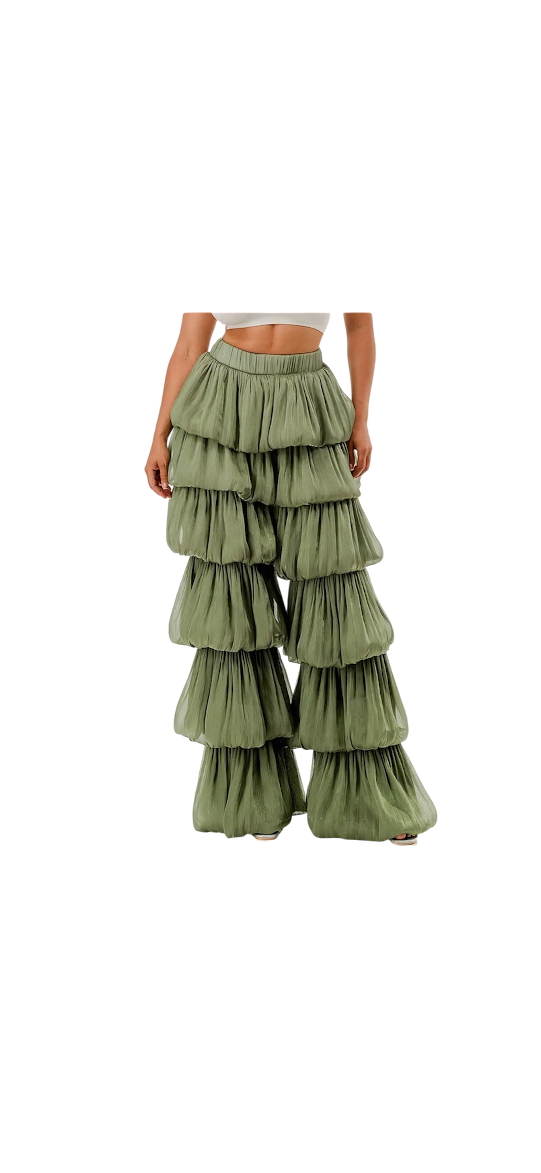 Statement Tiered Ruffled Pants